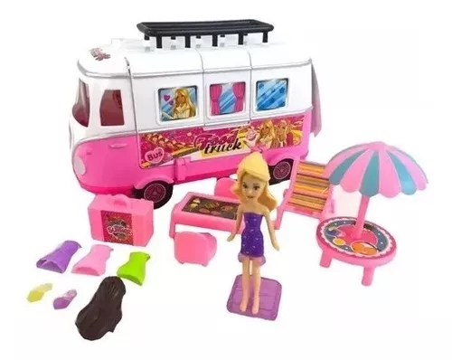 Caminhão Food Truck Com Boneca E Acessórios Rosa Menina em Promoção na  Americanas