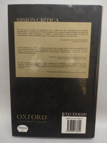 Misión Critica Thomas H. Davenport (Usado)