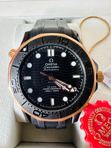 Reloj Pulsera Omega Seamaster Co-axial Caucho Negro Cobre Negro (Usado)