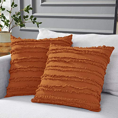 Funda De Almohada Decorativa De Color Naranja Quemado, ...