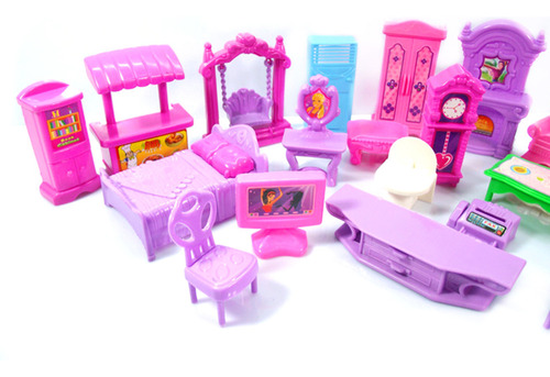 Set De Juegos Para Casas De Muñecas, 22 Unidades, Muebles De