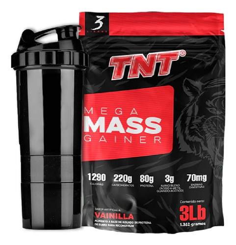 Proteina Tnt Mega Mass 3lb - Unidad a $82000