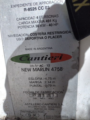 Semirrigido Cantieri 2005