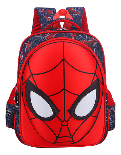 Mochila Spiderman Para Niños En Edad Escolar, Ligera