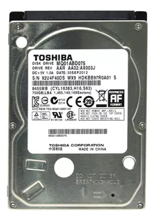 Disco duro interno Toshiba MQ01ABD075 750GB