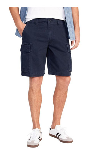 Shorts Hombre Old Navy Holgados Lived-in Cargo Azul