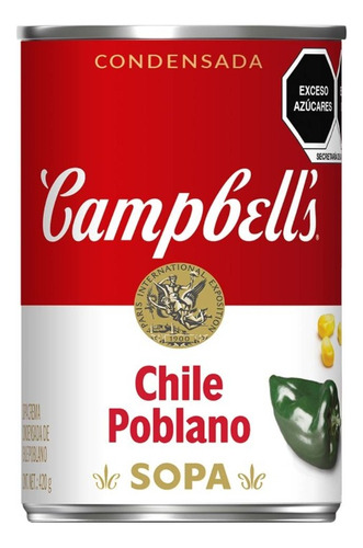 7 Pza Crema Campbell's De Chile Poblano 420 G