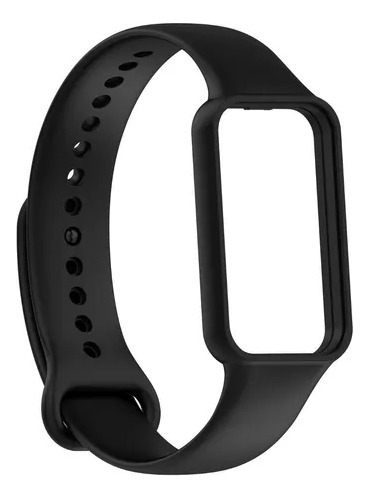 Pulseira De Silicone Sport Lisa P/ Smartband Amazfit Band 7 Cor Verde Militar