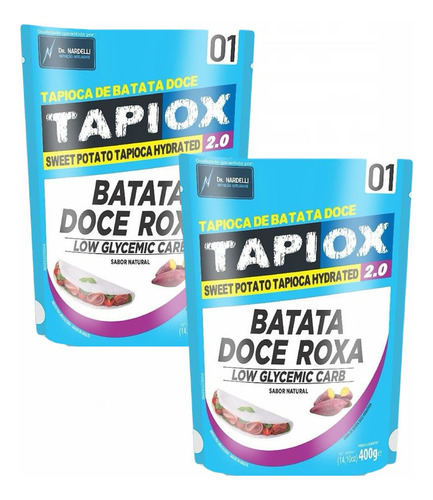 2x Tapioca Fit- Batata Doce- Tapiox 2.0- Sem GlĂșten- 400g