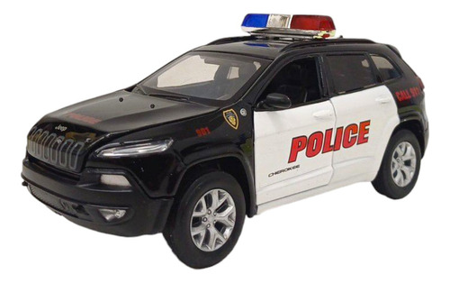Auto De Colección Jeep Cherokee Policía Escala 1:32 Msz