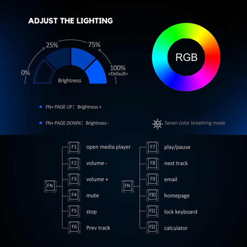 Teclado Gamer Delux K9600 Rgb Programable Macros Multimedia