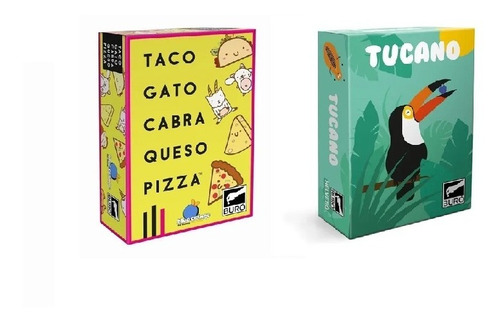 Combo Juego De Cartas Tucano + Taco Gato Cabra Queso Pizza 