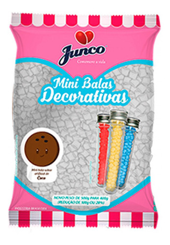 Imagem 1 de 1 de Mini Bala Decorativa Branca Sabor Coco - 400g - Junco
