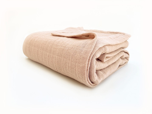 Imagen 2 de 3 de Manta Decorativa / Pie De Cama - Gasa Doble - 200 X 130 Cms.