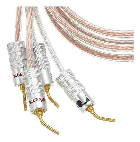 1 Par 14 Awg Ofc Rca Macho A 2 Pines Tipo Enchufe Cable...