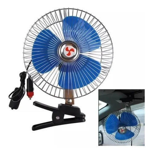 Ventilador Para Auto Ventilador Automovil 12v Oscilante 18cm