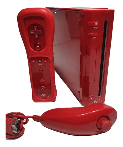 Consola Nintendo Wii | Roja, Original Con Memoria 32gb (Reacondicionado)