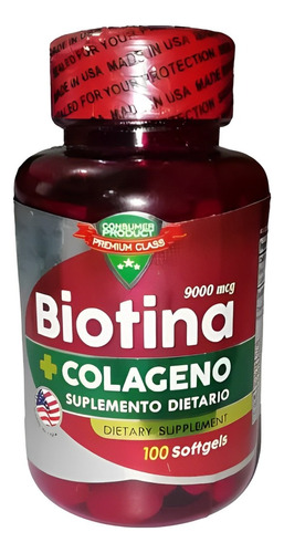 Biotina + Colageno 9000mcg X100