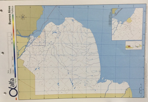 10 Mapas Escolares N°3 Buenos Aires Político