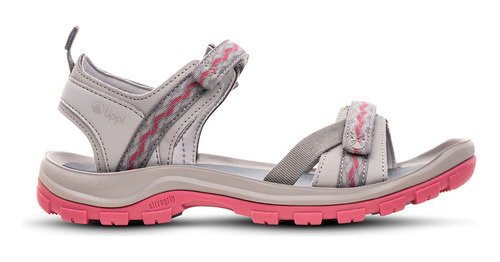 Sandalia Mujer Go Out Gris Rosa Lippi