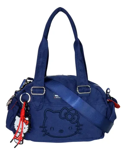 Bolsa Hello Kitty Semax Feminina Fofa Chaveiro Hk26082 Cor Azul