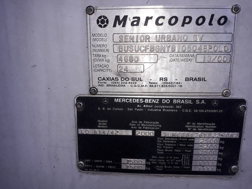 Mercedes Benz O 814 Marcopolo Senior