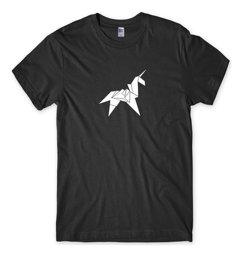 Camiseta Unissex De Origami Unicornio