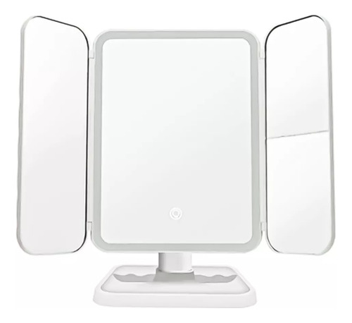 Espejo Maquillaje Profesional 22 Led Aumento Plegable Grande
