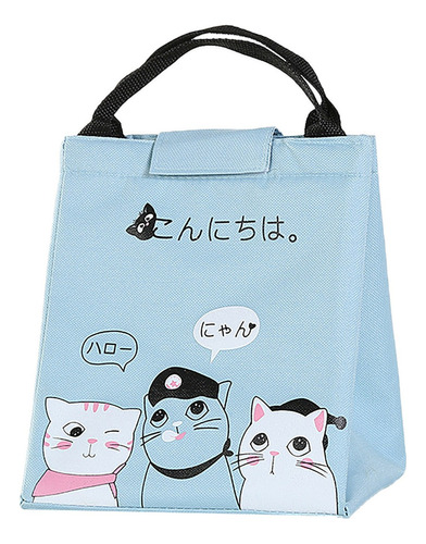 Bolsa De Comida Portátil De Gato De Dibujos Animados Bolsa D