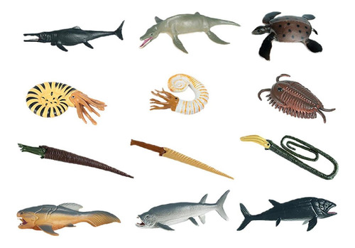 12x Simulación De Animales Vida Marina Prehistórica