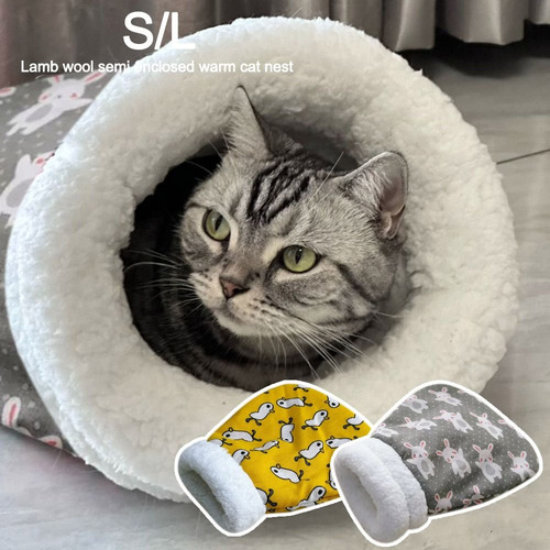 Saco De Dormir Para Gatos Plush Kitten Quilt Bed Cartoon