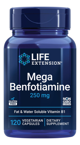 Suplemento Life Extension Mega Benfotiamina 250 Mg