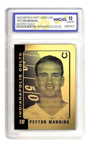 Peyton Manning Colts 23 k Oro Cards Gem-mint 10