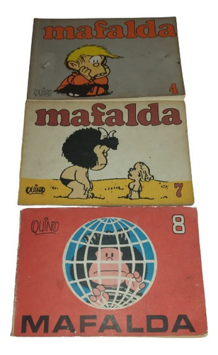 Antiguas Historietas Mafalda N ° 4-7-8 Precio X 3