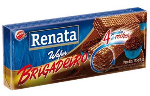 Wafer Renata Brigadeiro Choco 115g - 3550387 - 40 Unid