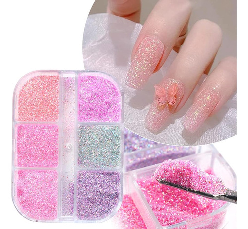 ~? Azúcar Nail Art Powder Nail Pigment Glitter Selentejuelas