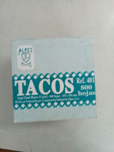 Tacos  De 800 Hojas Marca Alpes (leer Descripcion)