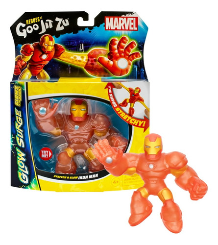 Heroes Of Goo Jit Zu Marvel - Iron Man - Brilla En Oscuridad
