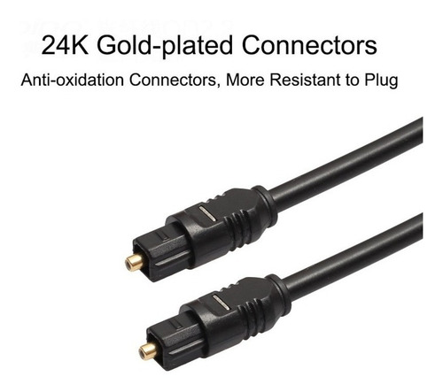 Cable Audio Digital Fibra Optica Line 1mts Audio Estéreo