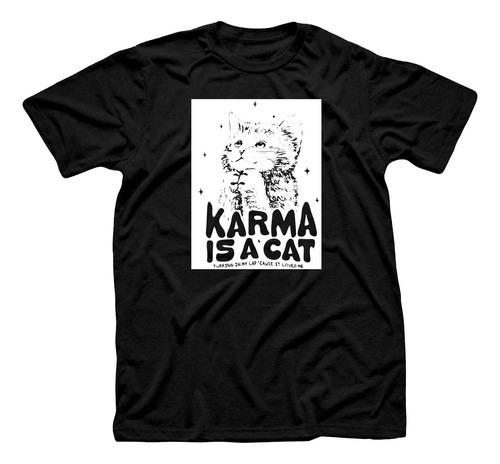 Remera Algodón Taylor Swift Karma Is A Cat Gato Grande 2