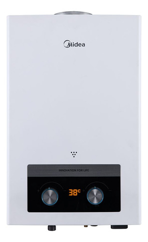 Calefont 5 Litros Tiro Natural Gas Licuado Midea Color Blanc