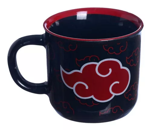 Caneca Nuvens Akatsuki De Porcelana 200 Ml Oficial Naruto