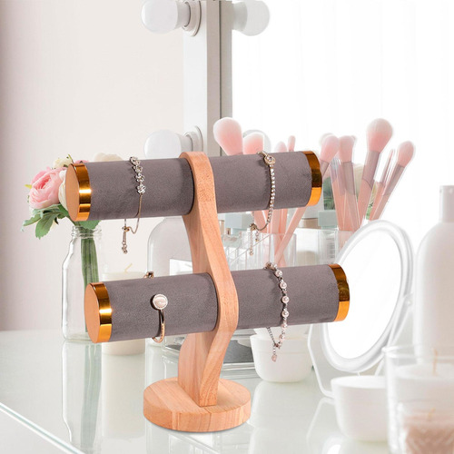 Soporte Elegante Para Guardar Accesorios De Moda Gris