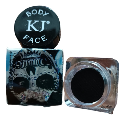 Maquillaje Corporal Y Facial Dia De Muertos Negro 8g Kj