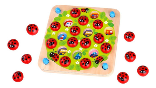 Juego De Madera Memory Game Lady Bug Tooky Toy 