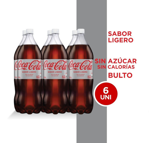 Refresco Coca - Cola Sin Calorías Pet 2l 6 Unidades.