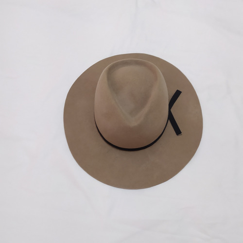 Sombrero Fieltro Paño Ala Ancha Hombre Mujer Color Marrón 