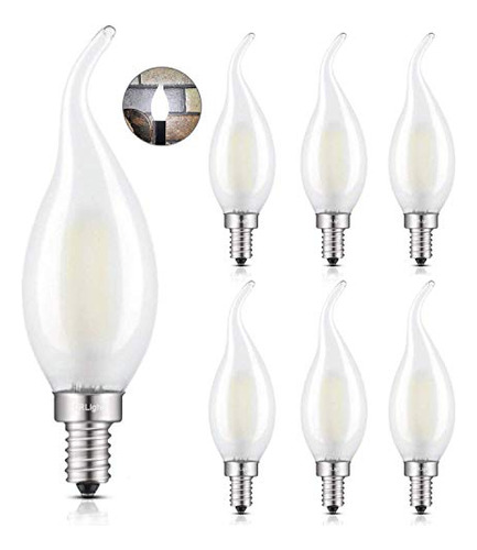 Bombilla Led Candelabro De 2w 4000k, 25w Equivalente 25...