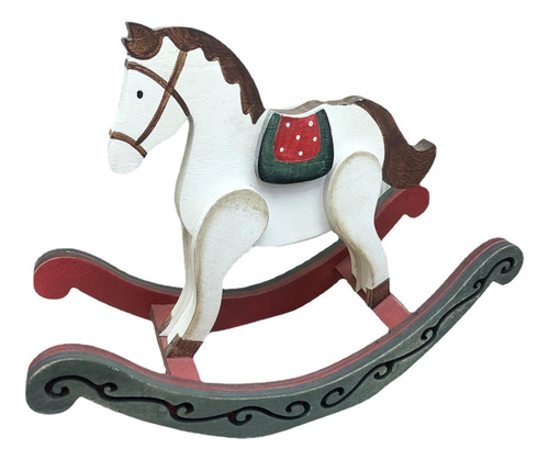 Figura De Caballo Balancín De Navidad, Adorno Navideño De