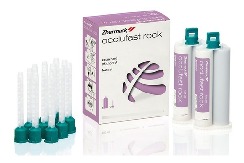 Silicona Occlufast Rock Zhermack Registros Oclusales 2x50ml